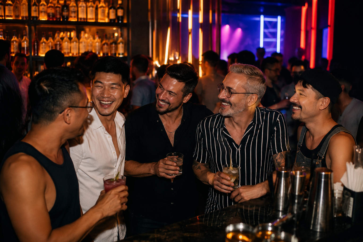 Drinks at one of Hanoi's vibrant gay bars